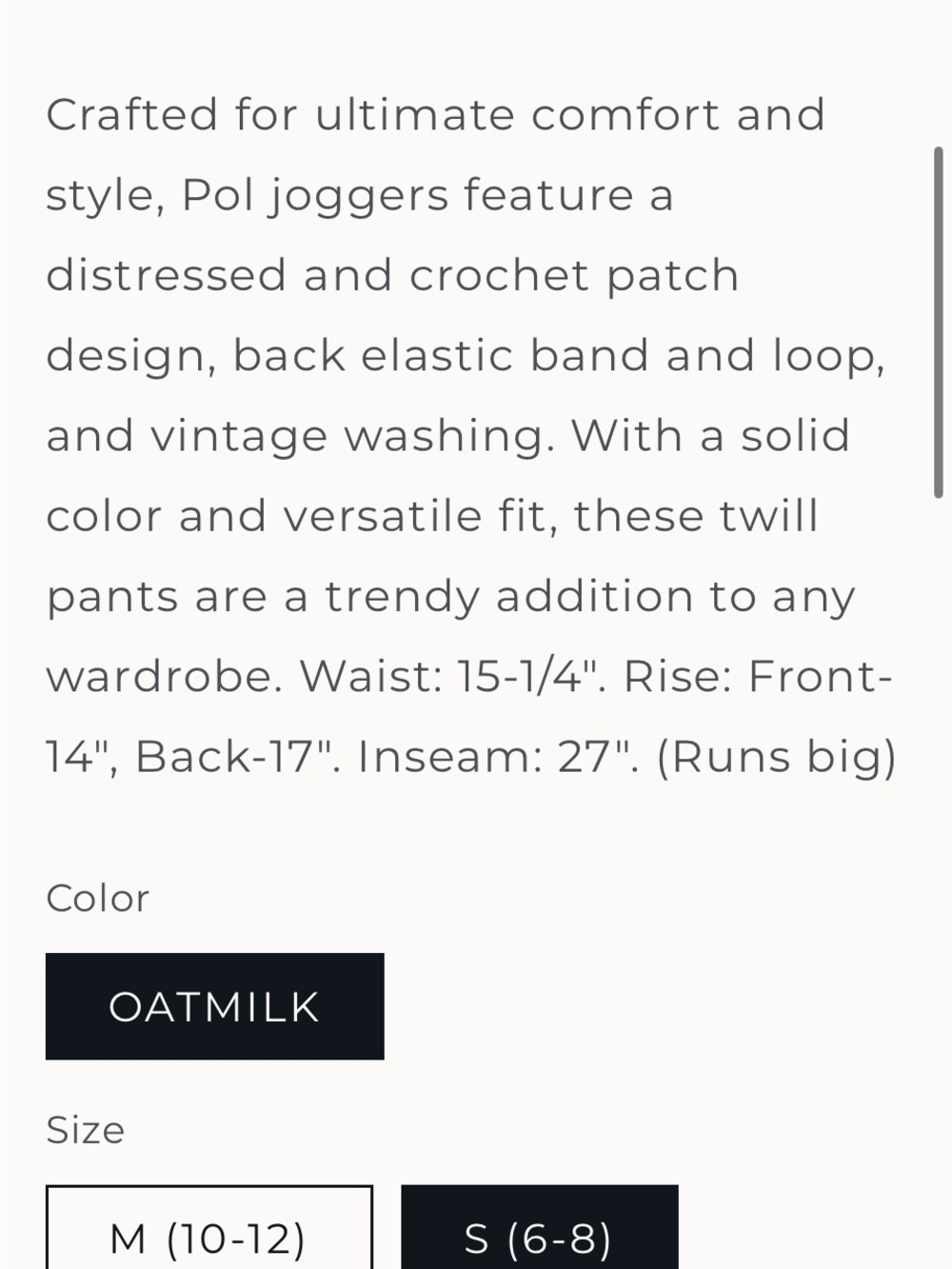 POL Cream Distressed Patchwork Cargo Pants - Picture 10 of 11